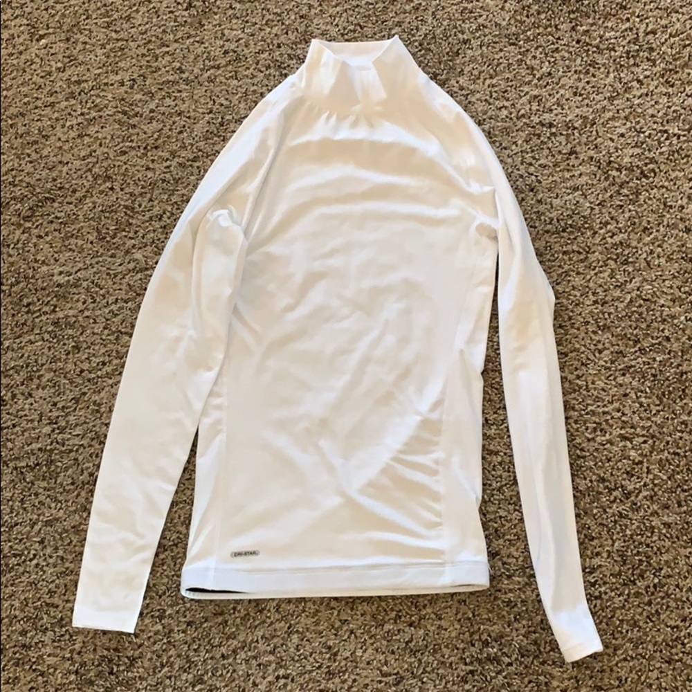 Long sleeve mock turtle neck compression shirt